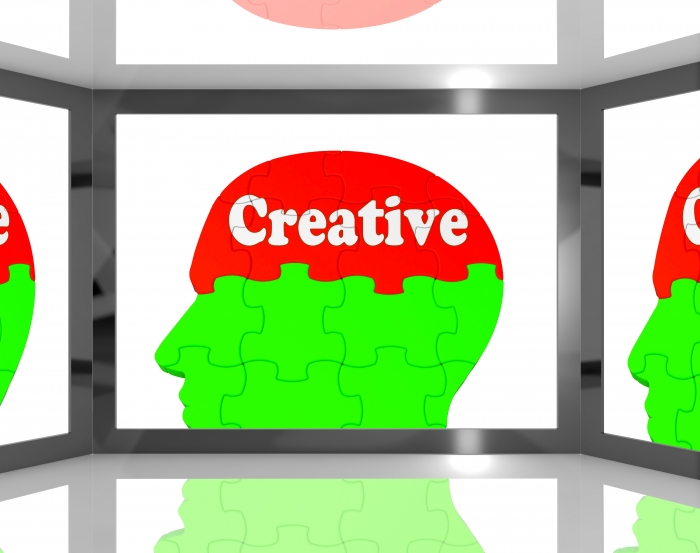 Creative On Brain On Screen Shows Human Creativity And Innovations