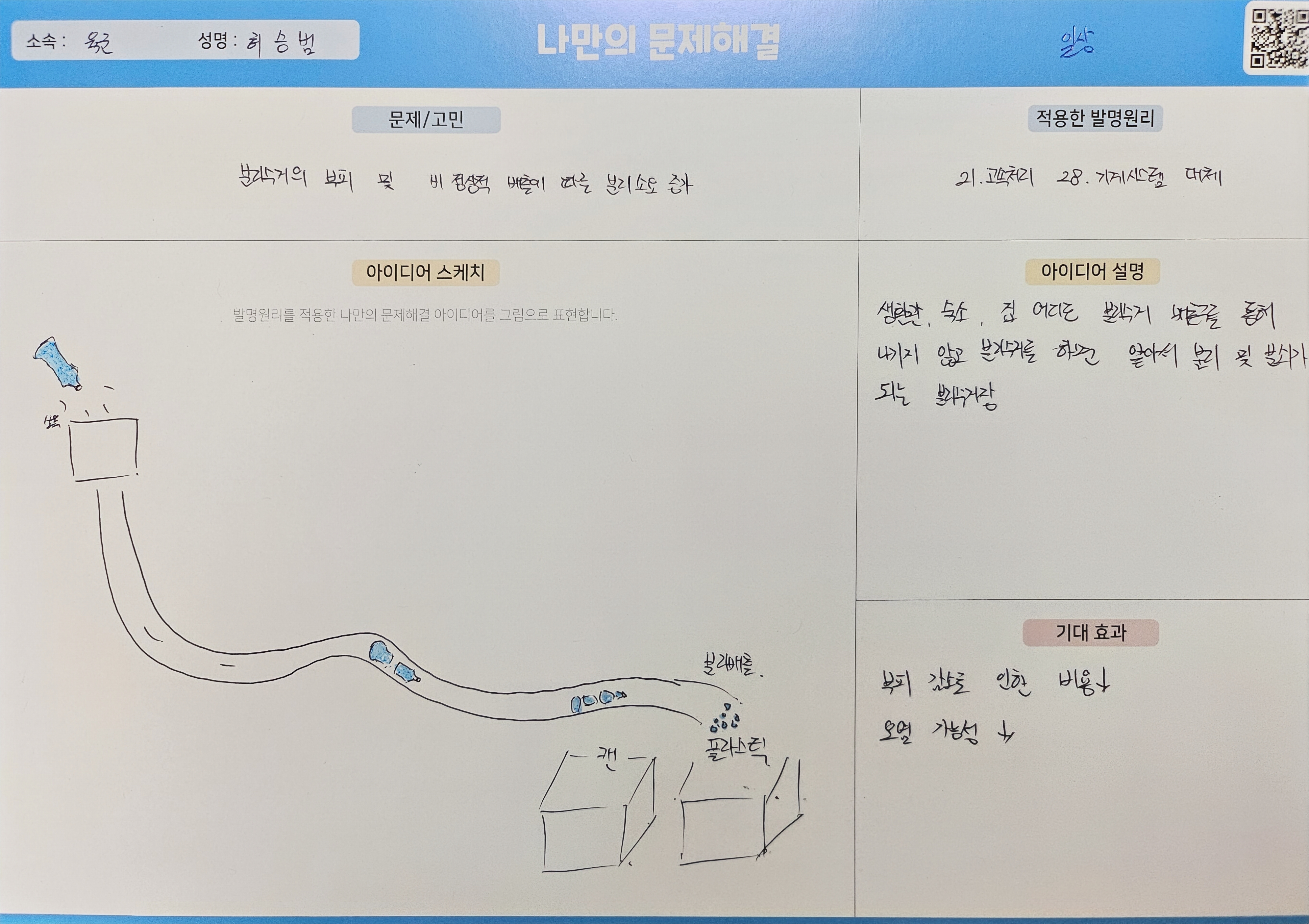 분리수거 부피 및 비정상적 배출에 따른 분리소요 증가