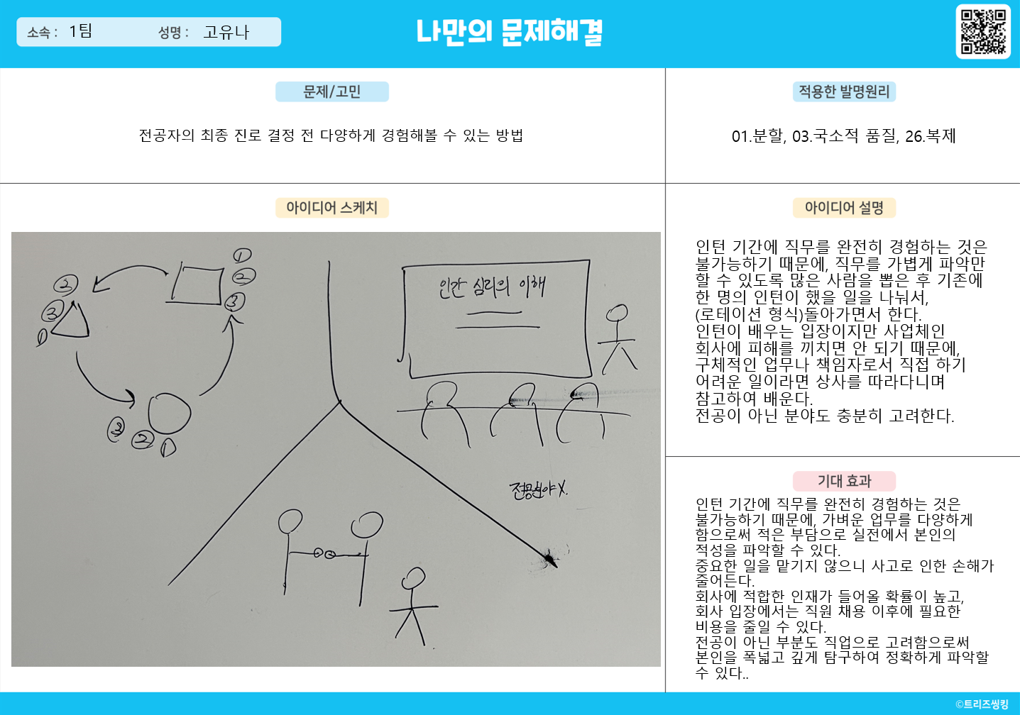 효율적으로 전공적합성을 알아볼 수 있는 인턴 프로그램